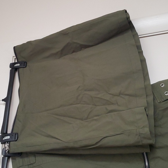*NWT* Hot Topic's Social Collison Green Cargo Zip-around Maxi Skirt - Picture 8 of 14